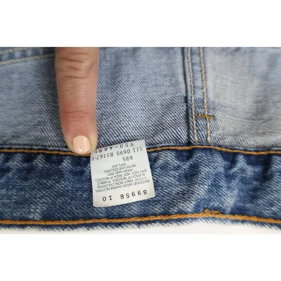 Vintage 90s Levis 550 Mens 38x30 Distressed Relaxed Fit Denim Jeans Blue USA